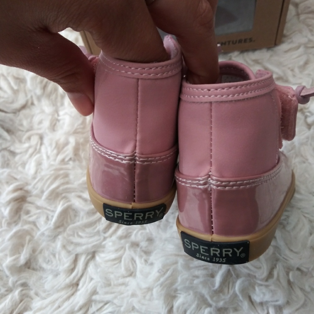 New Sperry ice storm crib pink shoes 4 - Picture 3 of 4